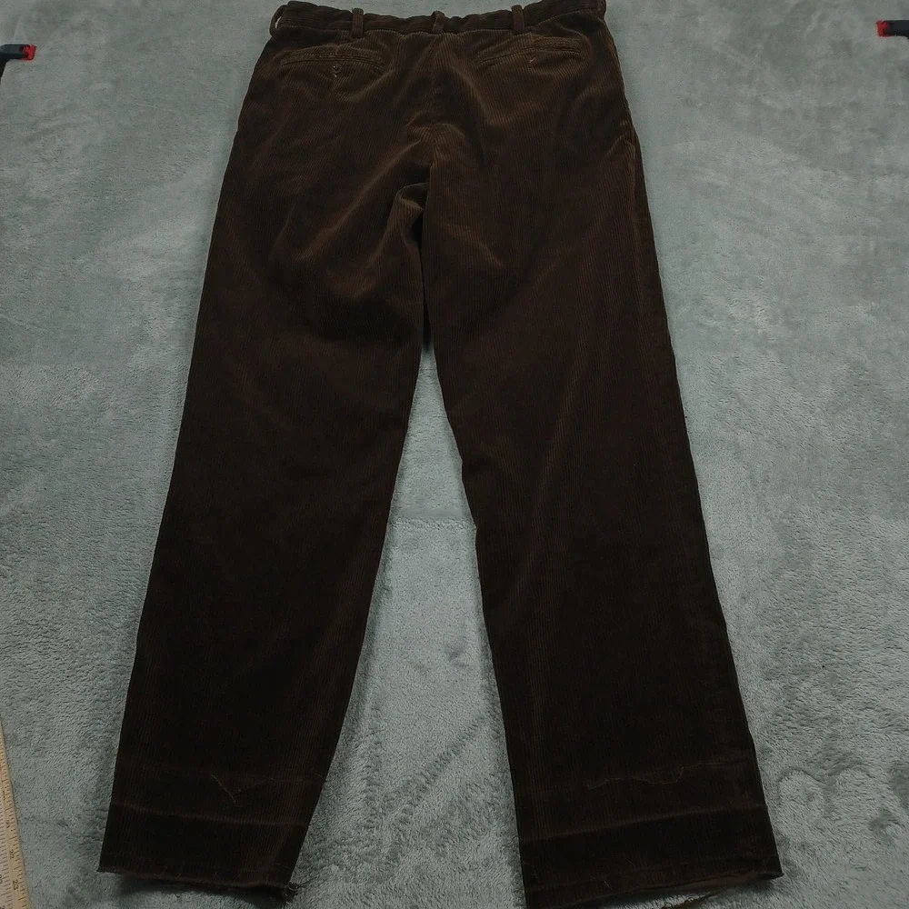 Vintage Polo Ralph Lauren Pants Mens 35x30‎ Brown Corduroy Preppy Pockets